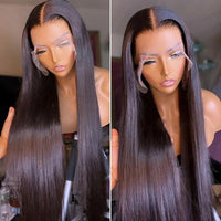 6x4  Straight Glueless closure wig