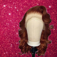 WAVY BROWN LACE FRONT NATURAL WIG