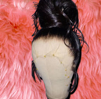 VIETNAMESE STRAIGHT BLACK WIG-LACE FRONT