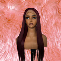 PREMIUM SYNTHETIC BURUGUNDY STRAIGHT WIG