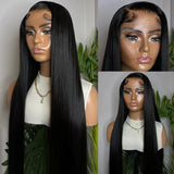 6x4  Straight Glueless closure wig